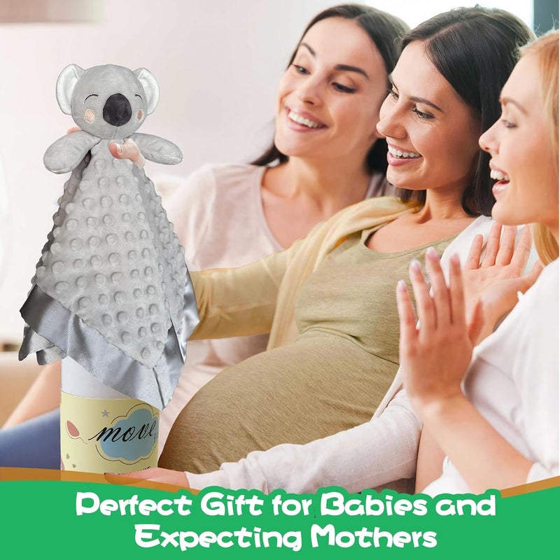 MOVEPAI Baby Security Blanket, Soft Baby Lovey Toy Blanket for Boys and Girls, Snuggle Toy Lovie Newborn Gift, Unisex Baby Plush Koala 16 Inch - Image 4